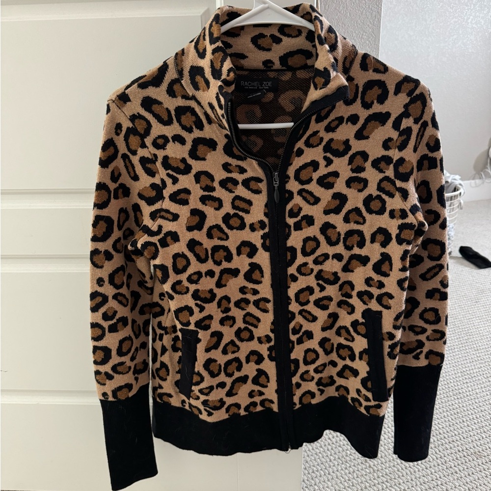 Rachel Zoe Animal Print knit jacket